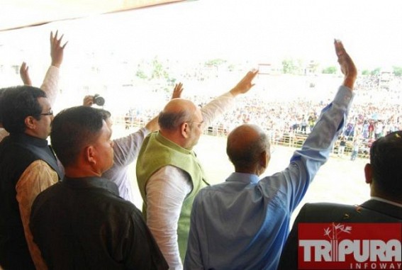 Amit Shah's visit triggers countdown to end Manik's rule in Tripura : massive MGNREGA corruptions, unrest across Tripura; REGA workers targeting CPI-M Party offices, BDOs for non-payment of wages